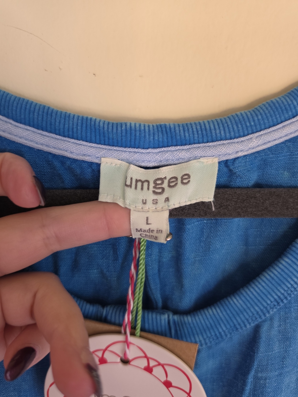 Umgee Blue Linen-Blend Button Front Maxi Dress - Picture 5 of 5